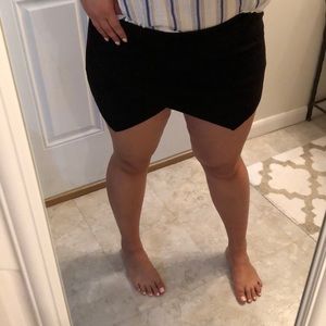 Black Suede Cut Out Skort